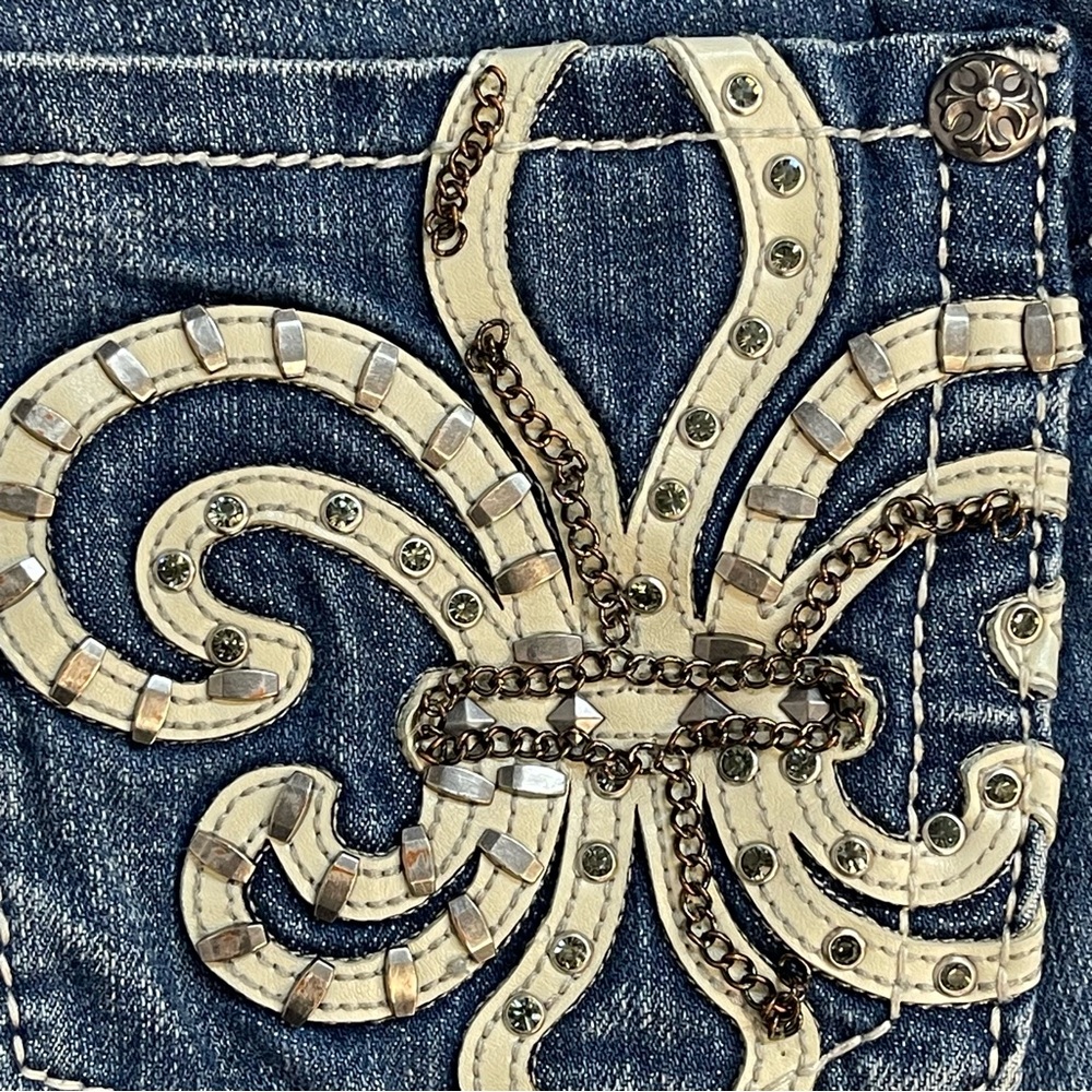 Miss Me Women's Straight Leg Bootcut Blue Jeans - Picture 10 of 10